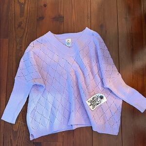 Lavender V-Neck Women's Sweater